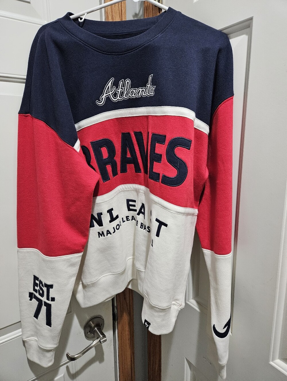 47 Brand Atlanta Braves On Five Maximalist Crewneck Sweatshirt Men's Size M